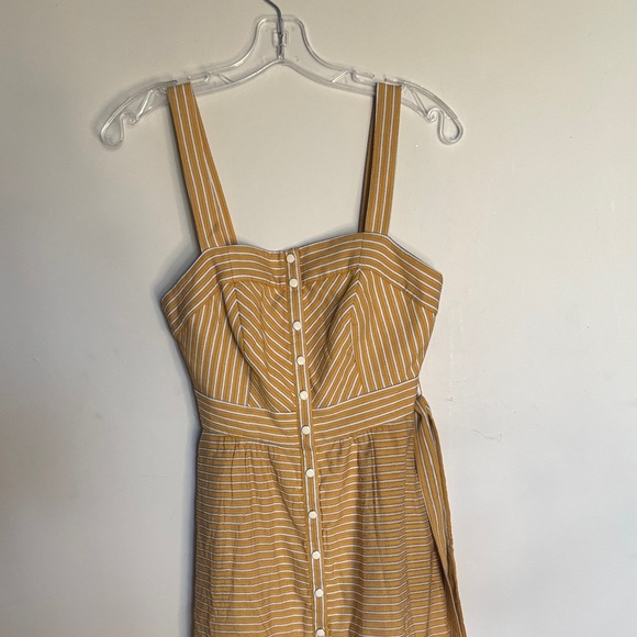 Ever New Mustard Striped Midi Dress - Picture 1 of 8